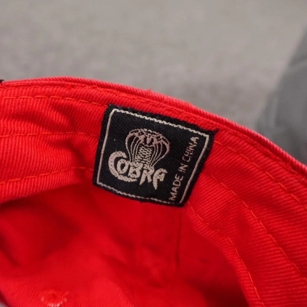 Cobra Honda Hat Cap Strap Back Mens One Size Black Red Racing Logo Baseball
